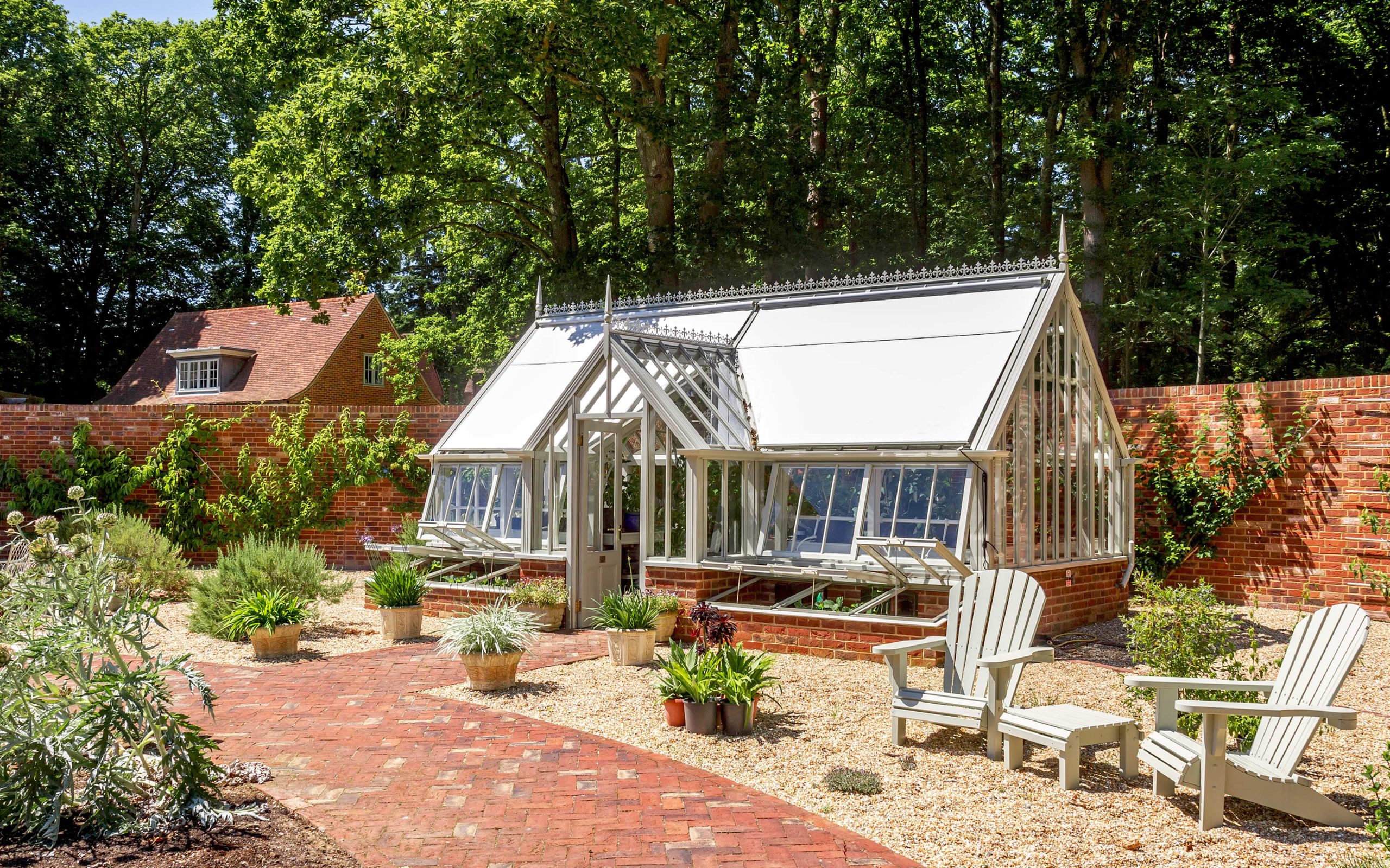 Hampshire Petersfield walled garden Alitex glass house country estate design