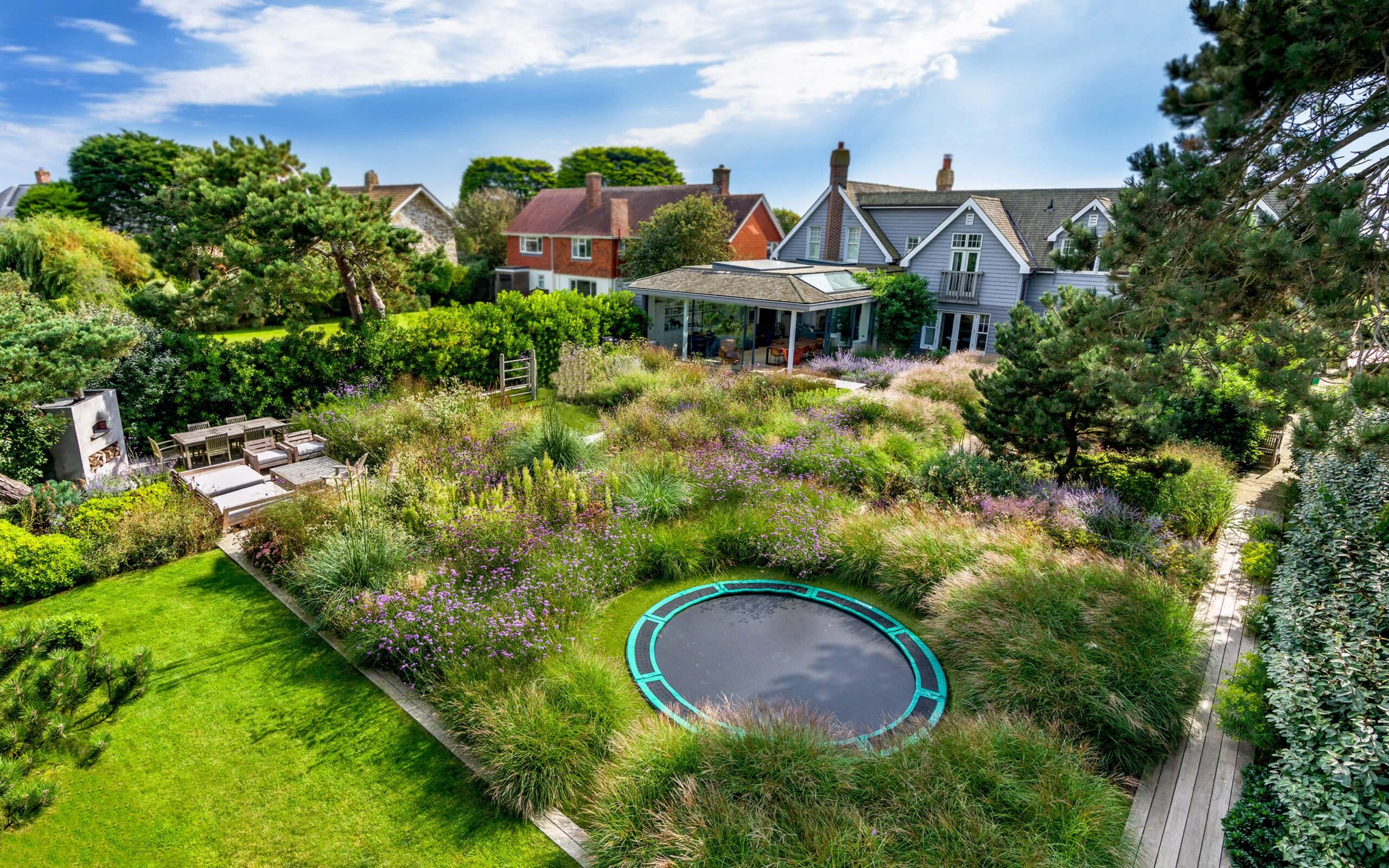 West Sussex West Wittering stunning contemporary grassland planting design
